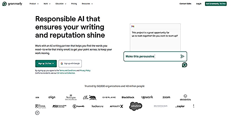 Grammarly Interface